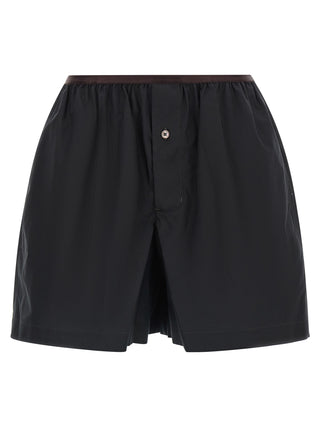Bermudas de algodón gris