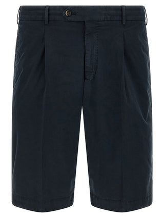 Blue Cotton Bermuda Shorts