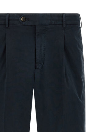 Blue Cotton Bermuda Shorts