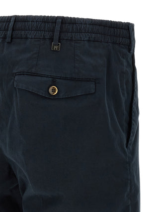 Blue Cotton Bermuda Shorts