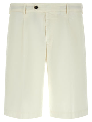 White Cotton Bermuda Shorts