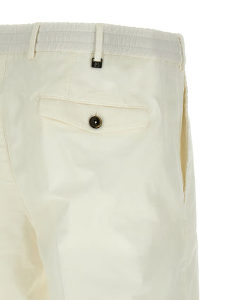 White Cotton Bermuda Shorts