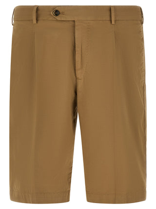 Beige Cotton Bermuda Shorts