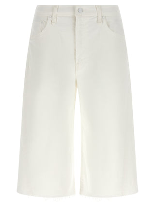 White Cotton Bermuda Shorts