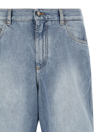 Blue Cotton Bermuda Shorts