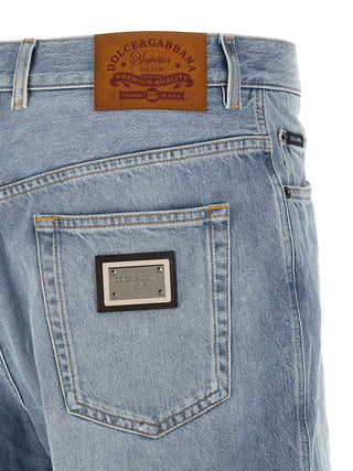Blue Cotton Bermuda Shorts