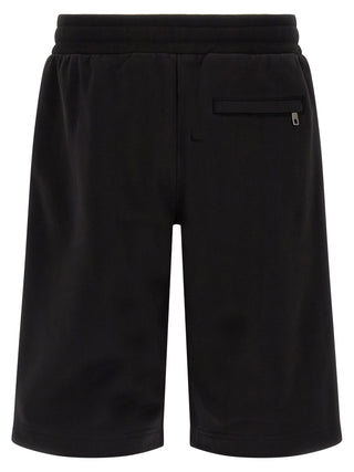 Black Cotton Bermuda Shorts