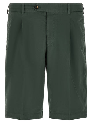 Bicolor Cotton Bermuda Shorts