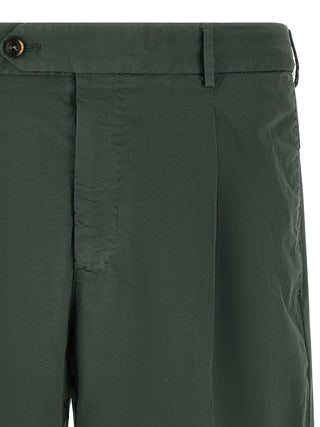 Bicolor Cotton Bermuda Shorts