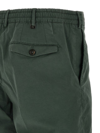 Bicolor Cotton Bermuda Shorts