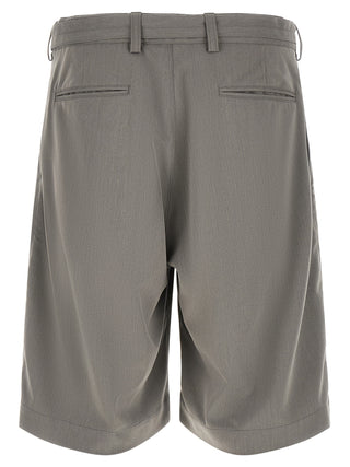 Gray Polyester Bermuda Shorts