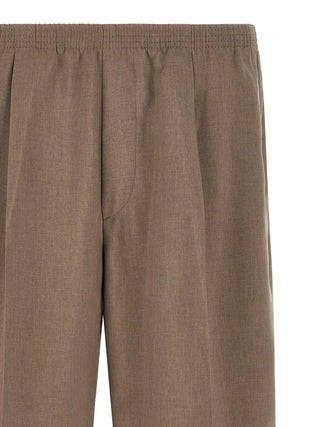 Brown Polyester Bermuda Shorts