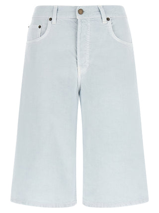 Blue Cotton Bermuda Shorts