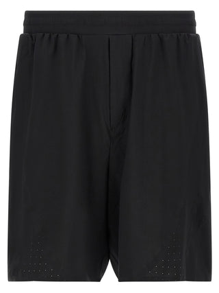 Black Polyester Bermuda Shorts