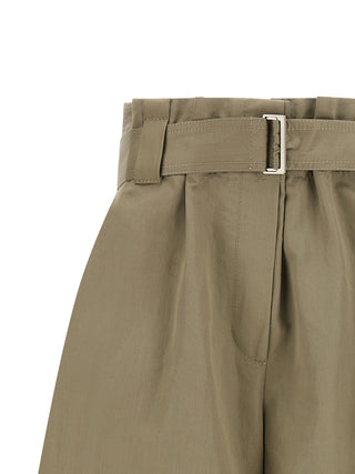 Bicolor Cotton Bermuda Shorts