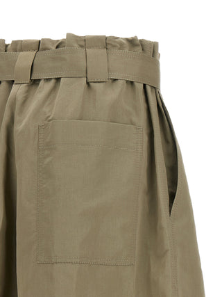 Bicolor Cotton Bermuda Shorts