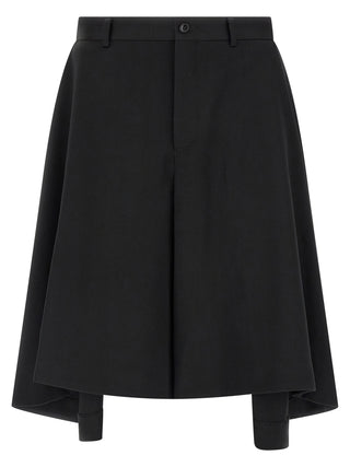 Black Wool Bermuda Shorts