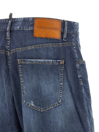 Bermudas de algodón azul