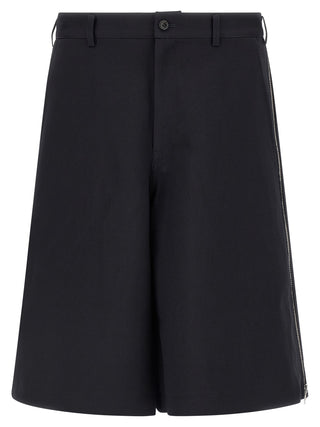 Bermudas de poliéster azules