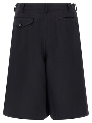 Bermudas de poliéster azules