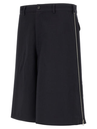 Bermudas de poliéster azules