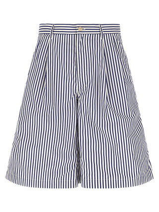 Blue Cotton Bermuda Shorts