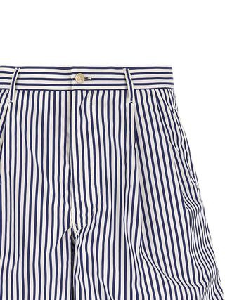Blue Cotton Bermuda Shorts