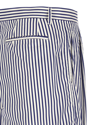 Blue Cotton Bermuda Shorts