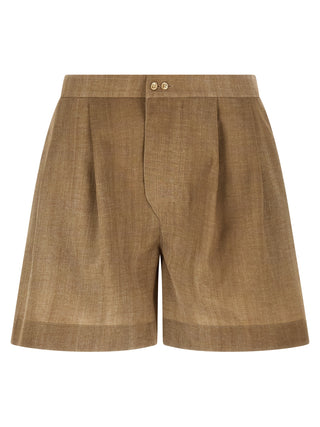Bermudas de poliéster beige