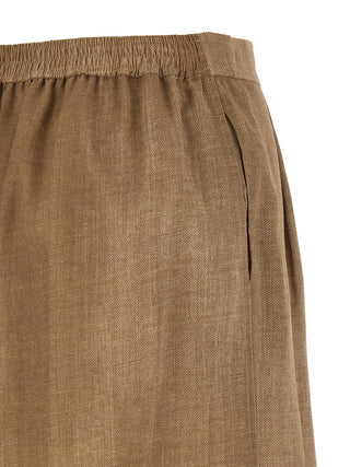 Bermudas de poliéster beige