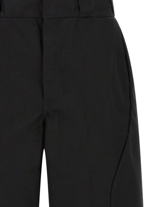 Black Polyester Bermuda Shorts