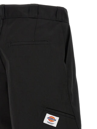 Black Polyester Bermuda Shorts