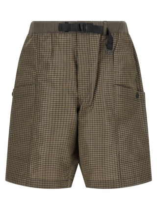 Bicolor Linen Bermuda Shorts