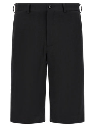 Black Wool Bermuda Shorts