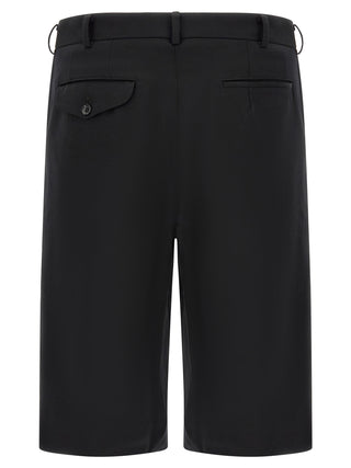 Black Wool Bermuda Shorts