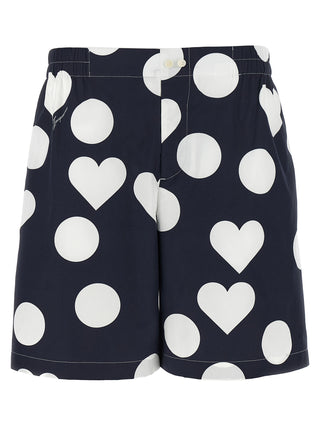 Bermudas de algodón azul