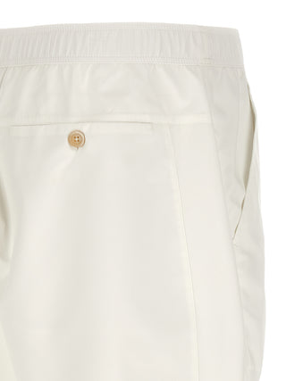 Bermudas de poliéster blancas