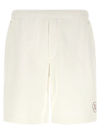 White Cotton Bermuda Shorts