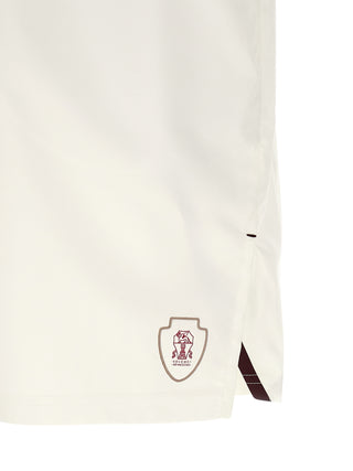 Bermudas de poliéster blancas
