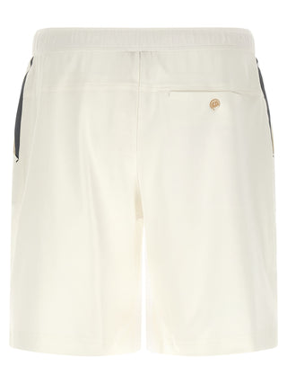 White Cotton Bermuda Shorts