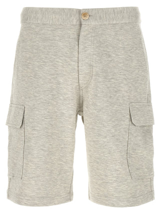 Gray Cotton Bermuda Shorts