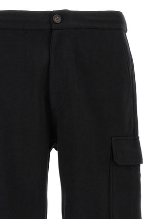 Black Cotton Bermuda Shorts