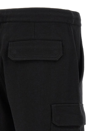 Black Cotton Bermuda Shorts