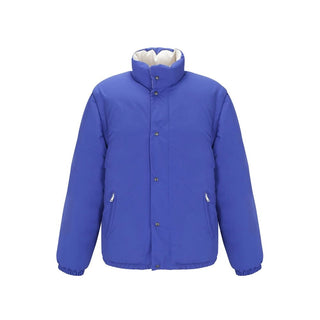 Blue Polyamide Full-Length Jacket