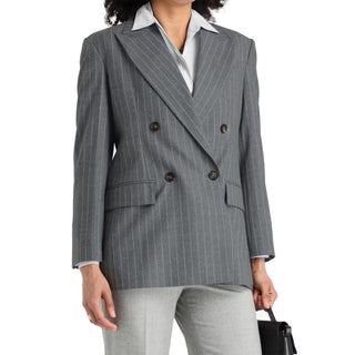 Gray Virgin Wool Blazer
