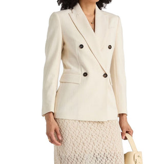 Blazer de algodón blanco