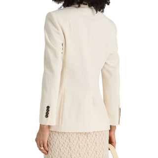 Blazer de algodón blanco