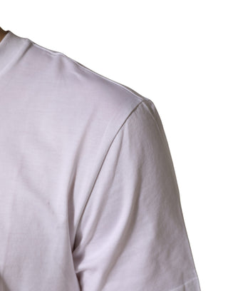 White DG Logo Print Short Sleeves Men T-shirt