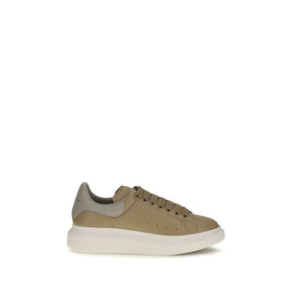 Beige Calf Leather Bos Taurus Platform Sneakers