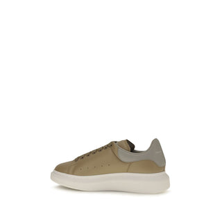 Beige Calf Leather Bos Taurus Platform Sneakers